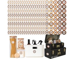 1-40 Nummer Stickers - 800 Stuks Water- en Scheurbestendige Labels voor Organisatie, Opslag en Decoratie in Huis en Kantoor