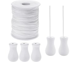 1-5 mm wit trekkoord- 100 m houten hanger- set van 5- accessoires voor blinde trekkoordhangers