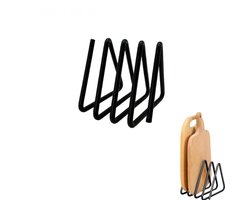 1 artikel - Snijplankrek - Metalen opbergrek voor snijplanken - Eenvoudig opbergrek voor in huis - Keukenbenodigdheden - Zwart