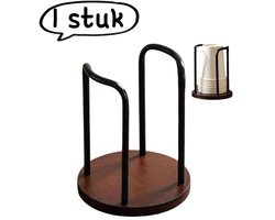 1-delige papieren bekerhouder - Opbergrek voor waterbekers - Stofbestendige houder voor omgekeerde koffie- en maaltijdbekers - Model voor één beker - Zwart