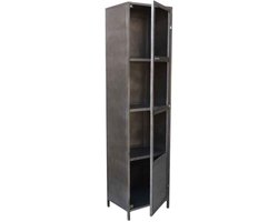 1 deurs metalen kast met glazen deur - Stoer collectie