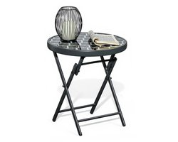 1 foldable table, gehard glas – 3 kg lichtgewicht, ideale camping table voor balkon, tuin of reizen