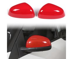 1 Paar Buitenspiegelafdekkingen Caps Trim voor Smart 453 Fortwo Forfour 2015-2021 - Achteraanzicht en Zijspiegelafdekkingen in Rood voor Auto Accessoires en Styling