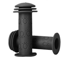 1 Paar Kinderfietsgrepen - 100mm Fietsstuurgrepen - Antislip Rubberen Fietsstuurgrepen - Buisdiameter 2,2 cm voor Kinderfiets, Kinderloopfiets, Kinderstep - Zwart