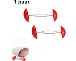 1 paar - Schoenteenverlenger - Vormgevend - Geschikt voor hoge hakken en platte schoenen - Kunststof hakverlenger - Verstelbaar - Gebruikt om schoenen op te rekken - Geschikt voor mannen en vrouwen - Rood