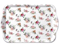 1 persoons tray - 1 persoons dienblad - melamine - Charlotte - bloemen - vlinders - Ambiente
