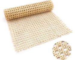 1 rol geweven rotan, 30 cm x 1 m, natuurlijke rotan weefselrol voor caning-projecten, mesh, rotan weefsel voor meubels, stoelen en kasten