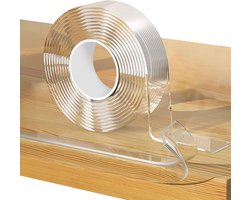 1 Rol Transparante Hoekbeschermers - 3 m × 3 cm - Superklevende Hoekbeschermers - Enkelzijdige Extra Brede Tape - Geschikt voor Koelkasten, Spoelbakken en Glazen Tafels