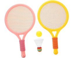 1 Set Badminton-Rackets, Badminton-Rackets Met Ballen, Draagbare, Buitensporten, Ouder-Kind Interactief Speelgoed