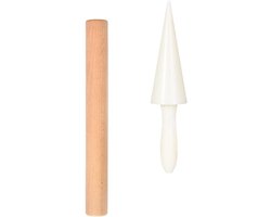 1 Set Wooden Waffle Roller, Egg Roller, Conical Shape, Cream Horn, Pastry, Roll Mould, Ice Mould Egg Cone Shape, DIY - ShopVlot