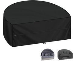 1 Stuck Sun Island beschermhoes voor Sun Island - 205x110x80cm - Waterdicht - Anti-UV - Winddicht - 210D Oxford materiaal - Halfrond - Tuineilandhoes voor Sun Island
