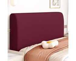 1 stuk-120cm hoofdbord hoes-hoofdbord hoes elastisch- all-inclusive slipcover-eenkleurig design-rekbaar en wasbaar-voor gevoerd hoofdeinde-Wijnrood