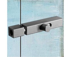 1 stuk - 3 inch nachtschoot sloten - veiligheids deursloten - aluminium binnenschuifdeurslot - voor slaapkamerdeuren, kasten, toiletten, badkamers - grijs