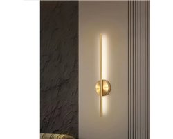 1 stuk 50cm lange LED-strip wandlamp, afstandsbediening, geen bedrading nodig, magnetische strip wandlamp, oplaadbare lineaire wandlamp, woonkamer, slaapkamer, nachtkastje - goud