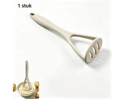 1 stuk - Aardappelpureeverpletter - Siliconen pureeverpletter - 26,5*9 cm - Krast geen keukengereedschap - Wit