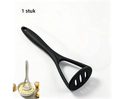 1 stuk - Aardappelpureeverpletter - Siliconen pureeverpletter - 26,5*9 cm - Krast geen keukengereedschap - Zwart