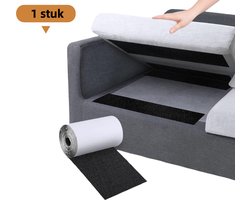 1 stuk - Antislipsticker voor bankkussen - Zonder nagels - Veilig - Laat geen resten achter - Onzichtbare antislip - 10 cm * 2 m - Zwart