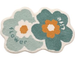 1 stuk- Badmat antislip -Bloem douchemat-badkamermat antislip-badkamer mat-badkamer matten set-badmat antislip voor in bad- badmatten-Absorberende Badmat-Badkamermatten Sneldrogend-badkamer accessoires-Geschikt voor Douche & Bad-50x80cm