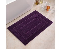 1 stuk badmat, antislip, zacht badmatje, waterabsorberend, machinewasbaar voor douche, bad en toilet, 60x90cm,Paars