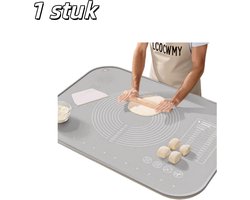 1 stuk - Bakmat - Siliconenmateriaal - Met opstaande randen - Met snijschraper - Geschikt voor het maken van gebak, brood, koekjes, pizza's, fondant, pasta, enz. - 70*50 cm - Blauw