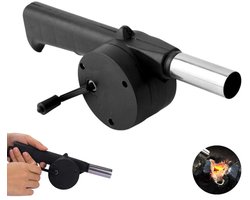 1 stuk - blaasbalg - Zwart - handbediende blazer - Grillstarter - Grillventilator - Blower - Grillaccessoire - Handmatige machine - houtskool- en brikettenblazers