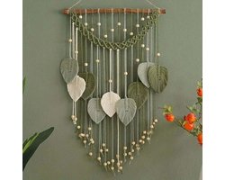 1 Stuk Blad Wanddecoratie - Boho Chic Handgeweven Wanddecoratie Voor Slaapkamer Woonkamer