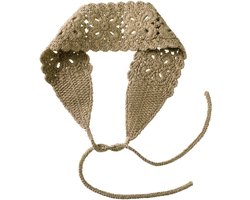 1 stuk boho-hoofdband voor dames, gehaakte gebreide haarband, hoofdband, haarsjaal, hoofdband voor dameshaar, Kaki