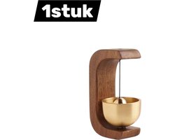 1 stuk - Deurbel - Windgong - Geschikt als housewarmingcadeau - Geschikt voor deuren en interieurs - Zen-stijl decoratie - Entree ornament - Walnoot