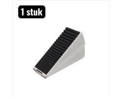 1 stuk - Deurstoppers - Veerbelaste Deurstopper - Sterke & Schuifbare Deurblok tegen Dichtslaan en Wind - Universele Pasvorm voor Binnenshuis Buitendeuren - Zilver