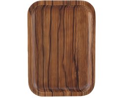 1 stuk - Dienblad (extra klein) - Rechthoekig - Voor hotel, restaurant en thuisgebruik - 18*12,5 cm - Bruin