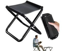 1 Stuk - Draagbare opvouwbare campingstoel - Visstoel - Buitenproducten - lichtgewicht aluminium frame - zwarte Oxford-stof - Geschikt voor gezinsuitjes, kamperen en picknicken in de buitenlucht (30 x 30 x 31 cm, zwarte）