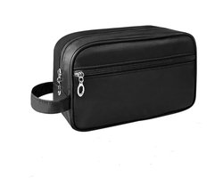 1 stuk—Dubbellaagse opbergtas - toilettas - reistas voor scheermesjes - cosmetische tas - hangende toilettas voor in de badkamer - reistas voor cosmetica - grote tas voor diverse spullen - met handvat - waterdicht - geschikt voor op reis en zakenreiz