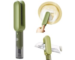 1 stuk - Dubbelzijdige messenborstel - Mesborstel - Multifunctionele keukenborstel - Kierenborstel - Groen - 24,5*3,9*3,6 cm - Voor het reinigen van messen, vorken en bestek - Essentieel keukengereedschap