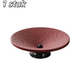 1 stuk - Fruitschaal - Afwaterend - Fruitkom - Minimalistische stijl - Snacktray - Geschikt voor woonkamer, slaapkamer, voor snacks en fruit op tafel - 25*25*7 cm - Rood