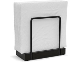 1 stuk - Houten servethouder - Tafel Servethouder - Servetten Rek - Tafelservet Organizer - Servettenrek - Geschikt voor keuken, restaurant, cocktailparty, bar - 14.5*7.5*15.5CM(zwart)