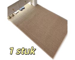 1 stuk - Imitatie sisal vloermat - Deurmat - Vlekbestendig - Antislip - Voetmat - Geschikt voor deuropeningen - 40*60 cm - Kameelgeel