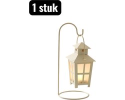 1 stuk - Kandelaar - Draagbare lantaarns - Romantische Sterren Kaarshouder - Slaapkamer Decoratie met Geurkaars - Sfeerverlichting voor Huis en Interieur - Wit - Venstervorm