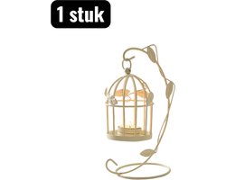 1 stuk - Kandelaar - Draagbare lantaarns - Romantische Sterren Kaarshouder - Slaapkamer Decoratie met Geurkaars - Sfeerverlichting voor Huis en Interieur - Wit - De vorm van het blad