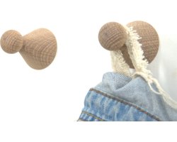 1 stuk kapstok haak model SNOOP, naturel eiken