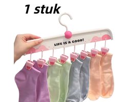 1 stuk - kattenklauw sokclip - multi-clip kleding droogrek rij rek naadloos antislip droogrek ondergoed - roze