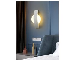1 stuk LED-wandlamp voor binnen, moderne wandlamp LED-wandlamp, op- en neerwaartse wandlamp, metalen LED-spot, wandverlichting voor woonkamer, slaapkamer, gang, badkamer, decoratieve Wit cirkelvormige stijl (warm licht)