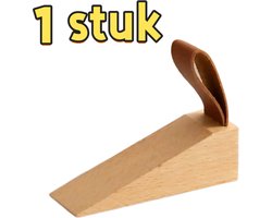 1 stuk - Massief houten deurstopper - Klein - Extra grote verbeterde versie - Antislip - Geluidsarm - Geschikt voor het blokkeren van deuren, geluidsarm, antislip - 11*3,5*3,5 cm - Natuurlijke houtkleur