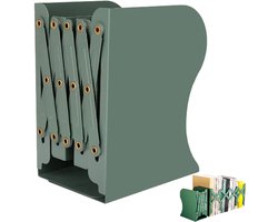 1 stuk - Metalen boekenplank - Boekenrek - Boekensteunen - Uitschuifbare boekenstandaard - Opvouwbare boekenklemmen - Boekverdelers - Groot formaat - Groen - 150*192 mm - Geschikt voor bibliotheken, huizen, klaslokalen, scholen en kantoren