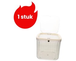 1 stuk - Mini-opbergemmer met drukknop - Prullenbak voor op het aanrecht - Kleine prullenbak voor op het nachtkastje - Transparant