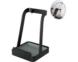 1 Stuk Multifunctionele Keukenhouder voor Pannendeksels - schep lepelhouder - dekselhouder - metalen lepelhouder - bestekhouder - boekenhouder - dekselhouder voor keukenbeno digdheden - waterbak - zwart