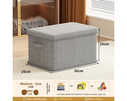 1 stuk opvouwbare kledingopbergdoos maat M, grote capaciteit met deksel, opberglade voor ondergoed, vochtbestendige kledingkast, organizer, broek, T-shirt, trui, container
