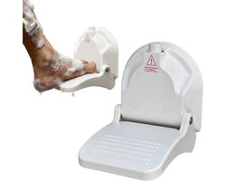 1 stuk - Opvouwbare voetensteun voor onder de douche - Geen boren nodig, sterke zuignap - Badkameropstapje - Voetensteun voor tijdens het scheren - 16*13,8*19,5 cm - Geschikt voor zwangere vrouwen en mensen met rugklachten - Wit