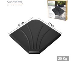 1 stuk Parasoltegels 47 x 47 20Kg - voor Kruisvoet t.b.v. Zweefparasol