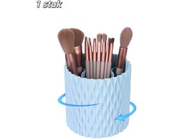 1 stuk - Pennenbakjes - Cosmetica-organizer - Draaibaar - Borstelbeker met 5 vakken - Geschikt voor cosmetica, lippenstift, pennen, opbergruimte voor kaptafel en bureau - Blauw