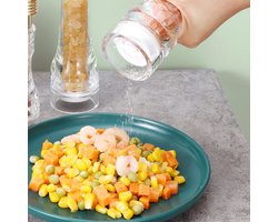 1 stuk pepermolen - acryl en keramiek - voor zout en peper - verstelbaar - verzilverd